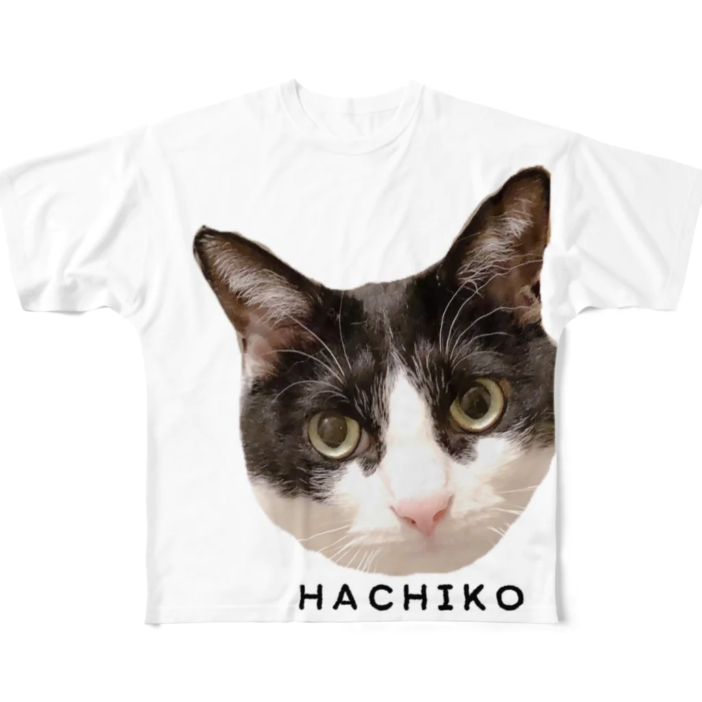 のらねこだすけのHACHIKOさん フルグラフィックTシャツ