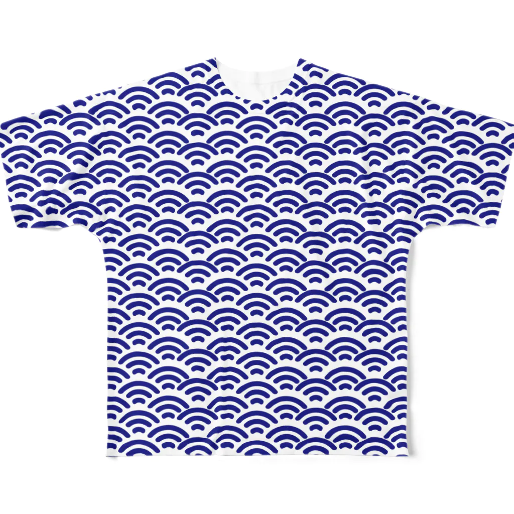 borderLinerの青海波 All-Over Print T-Shirt