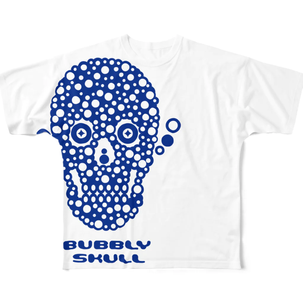 GraphicersのBubbly Skull フルグラフィックTシャツ