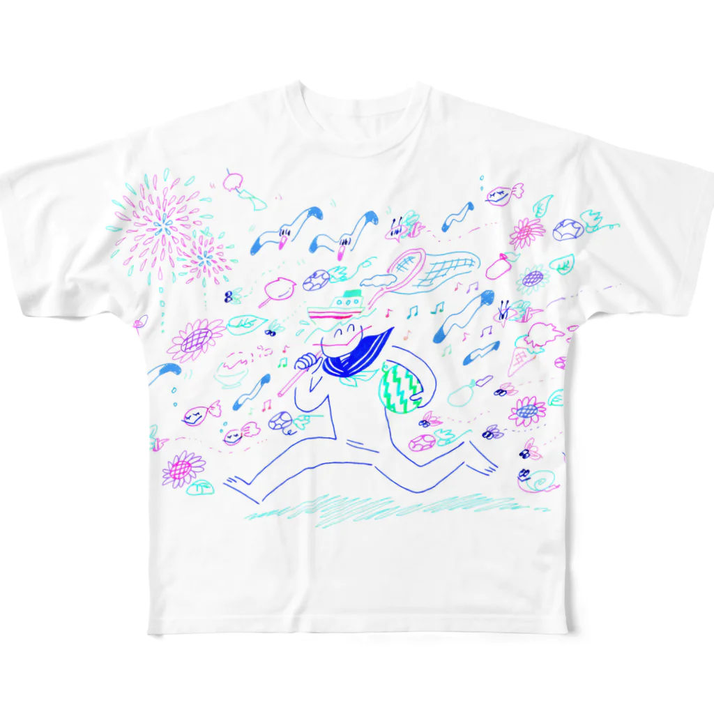 もぐもぐの夏だよ〜〜〜〜〜〜 All-Over Print T-Shirt