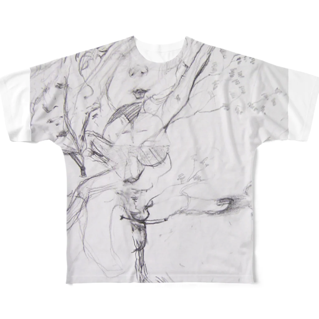 皆神ベースのFACE All-Over Print T-Shirt
