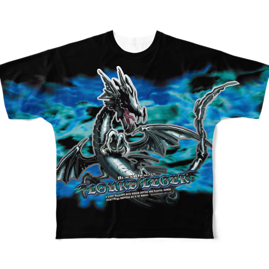 SUNWARD-1988のルールレジェ-BLACK DRAGON- フルグラフィックTシャツ