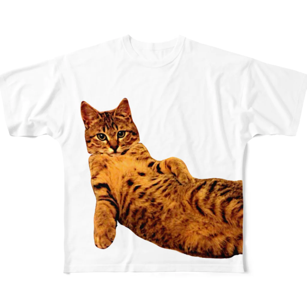 Elegant CatのElegant Cat ① All-Over Print T-Shirt