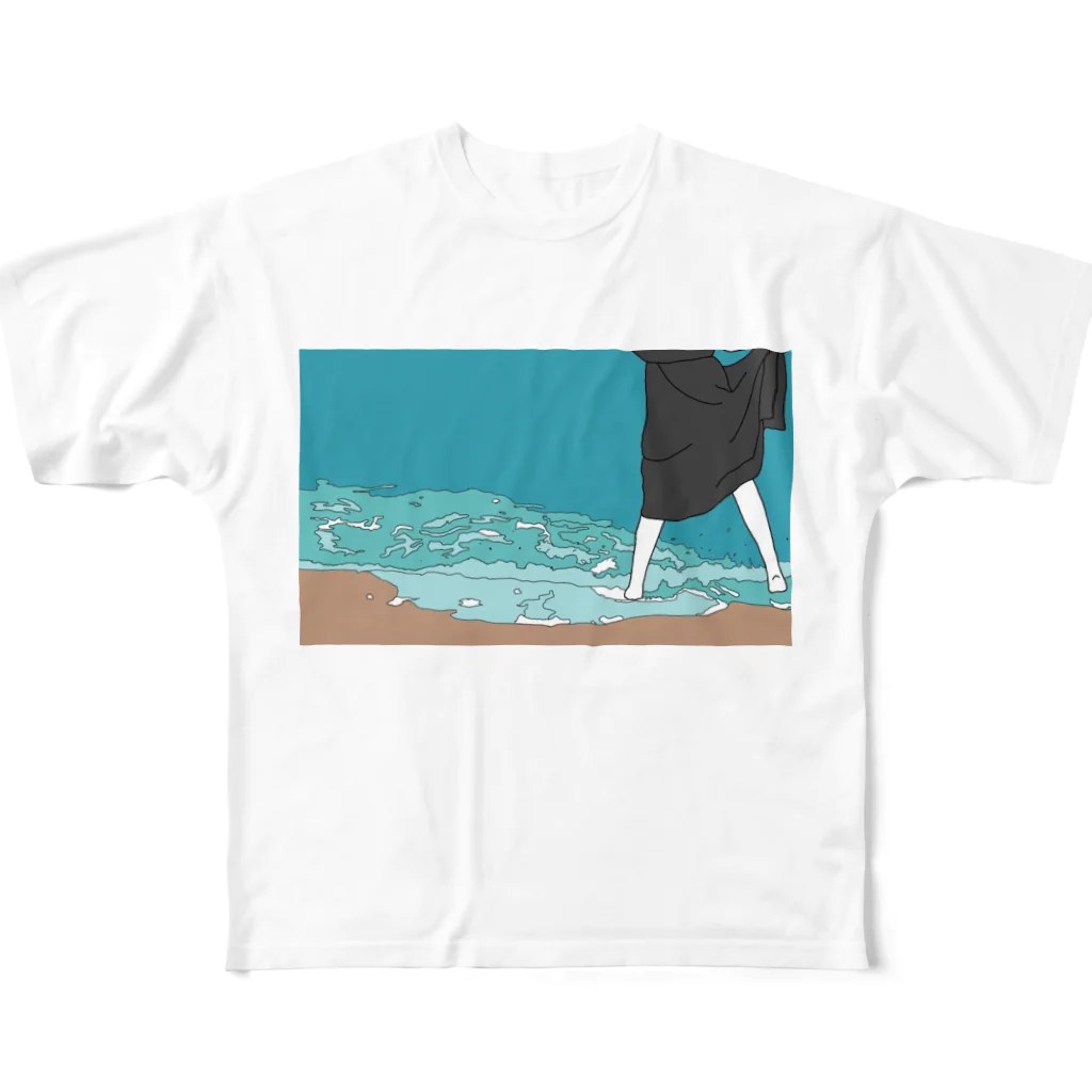 Takumasaの部屋の海辺のお姉さん All-Over Print T-Shirt