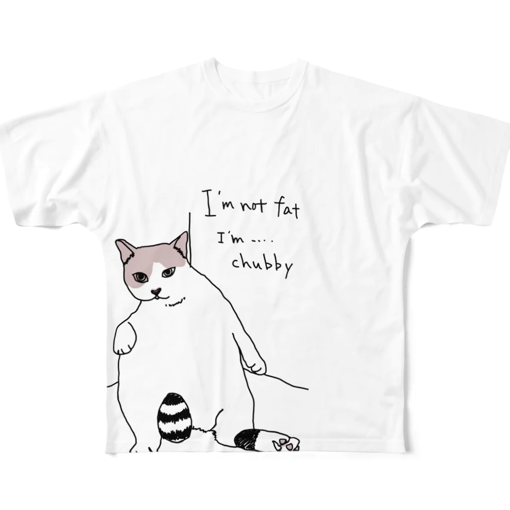 ことりのnot fat All-Over Print T-Shirt