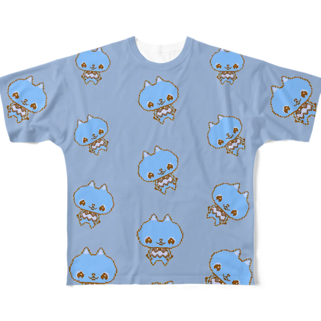 madeathのるるちゃん(ブルー) フルグラフィックTシャツ