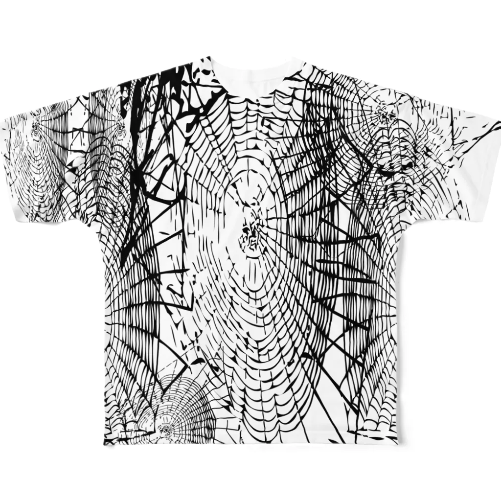  1st Shunzo's boutique のspiderweb  フルグラフィックTシャツ