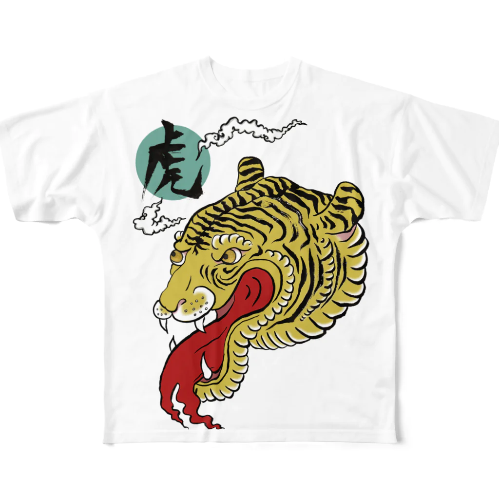 ミアコムアートショップのTORA FACE All-Over Print T-Shirt