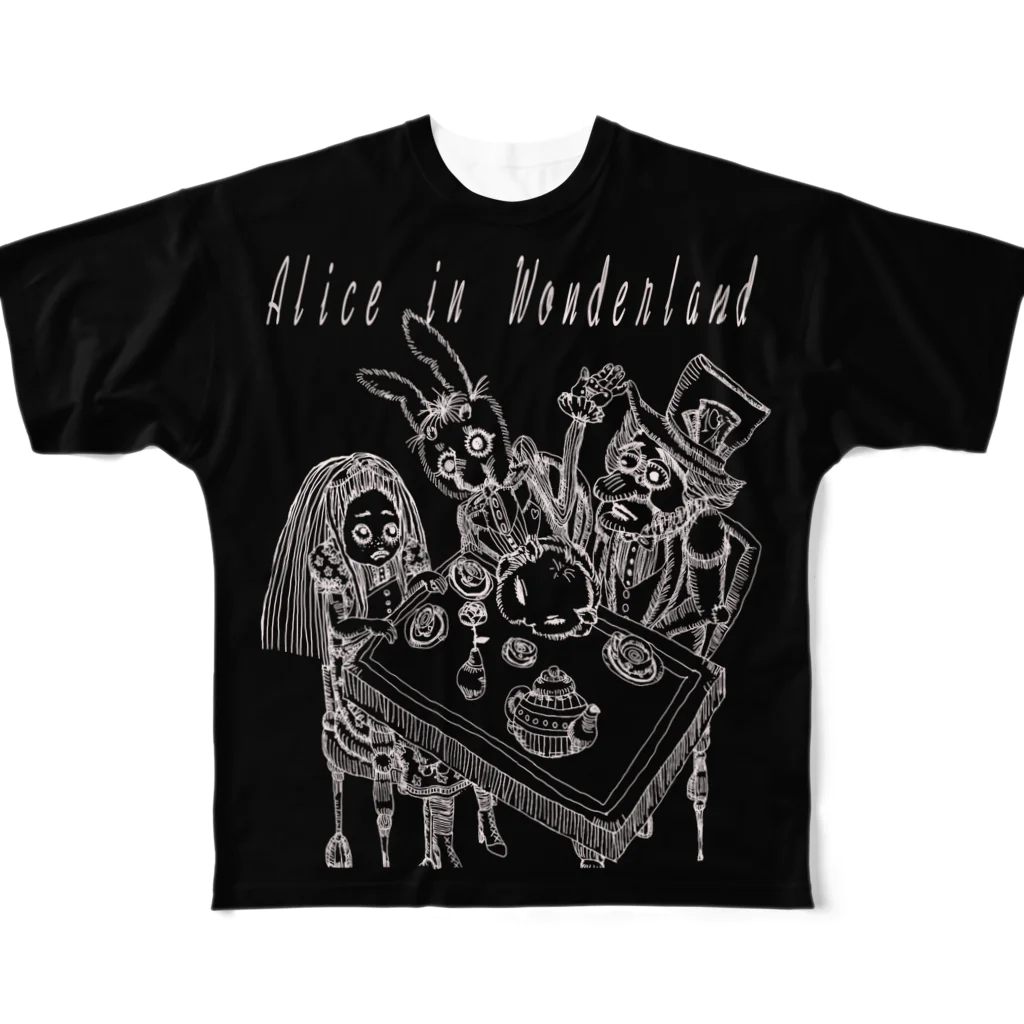 うえはんのAlice in  Wonderland All-Over Print T-Shirt