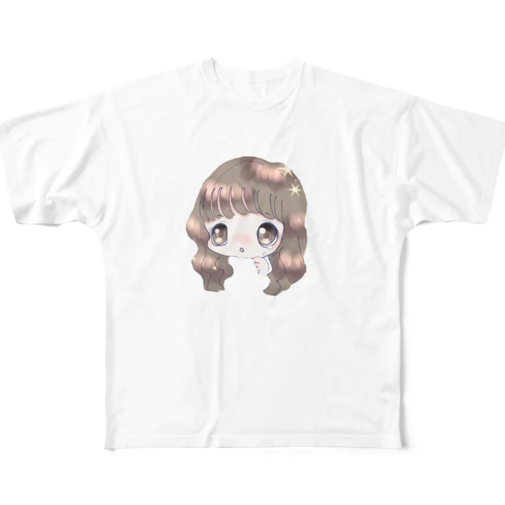 柊 みさと👆★🍊☆🍑のぴえんTシャツ フルグラフィックTシャツ