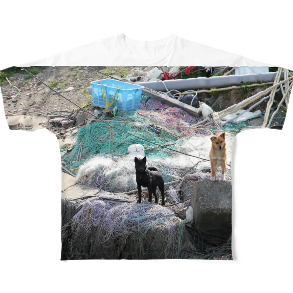 テンテンウツヤツとカゾクの野犬くん フルグラフィックTシャツ