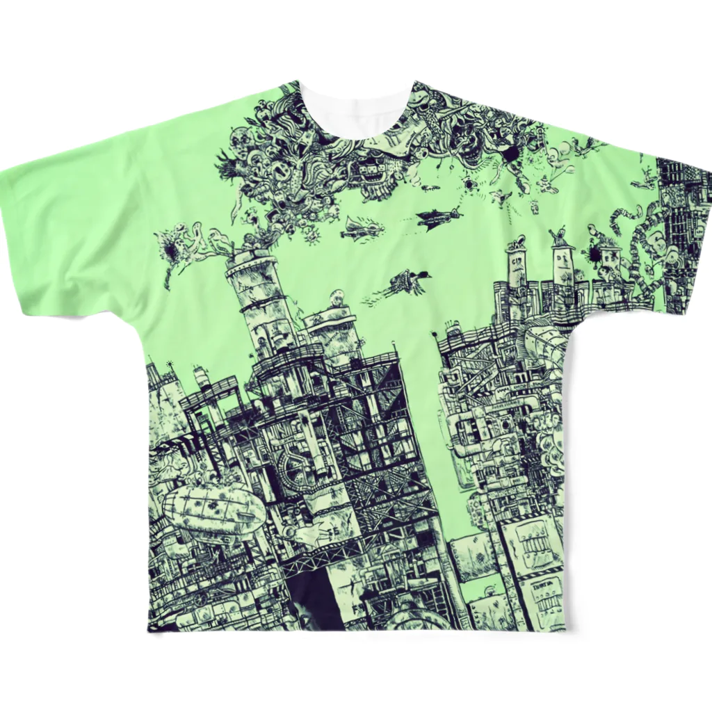 sunnyseaのハイコウジョウ All-Over Print T-Shirt