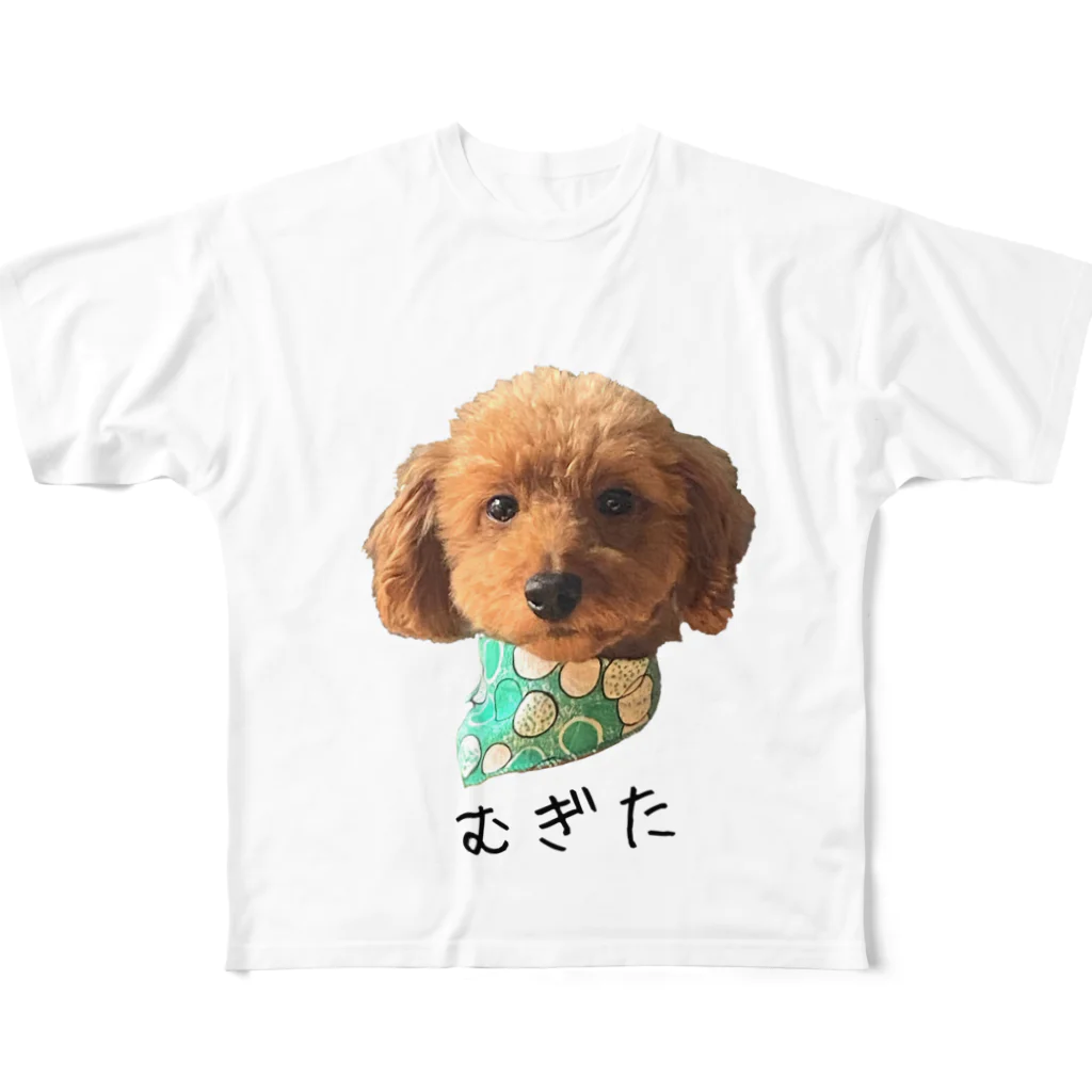 Jcgritsukiの愛犬　むぎた フルグラフィックTシャツ