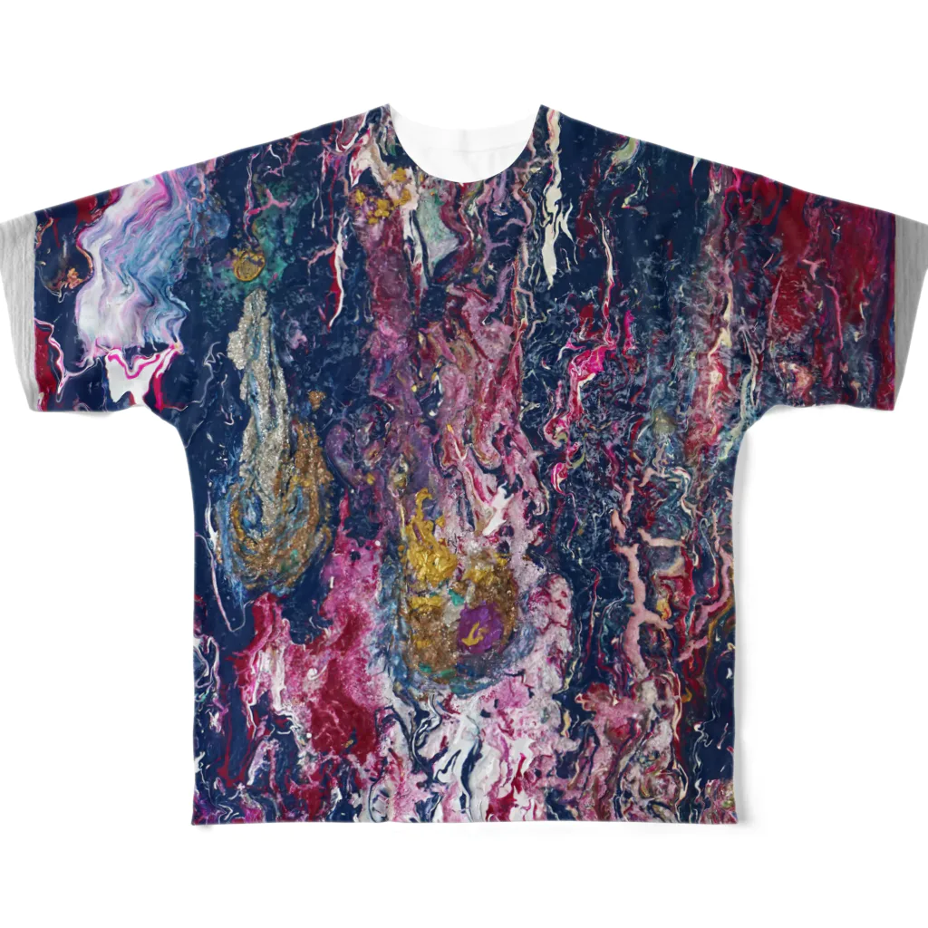 アオムラサキのViolet Flame 001 フルグラフィックTシャツ