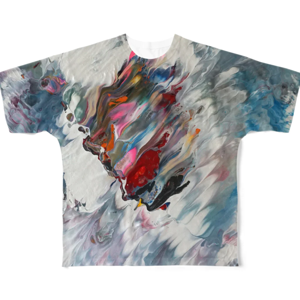 アオムラサキのSide Face 002 フルグラフィックTシャツ