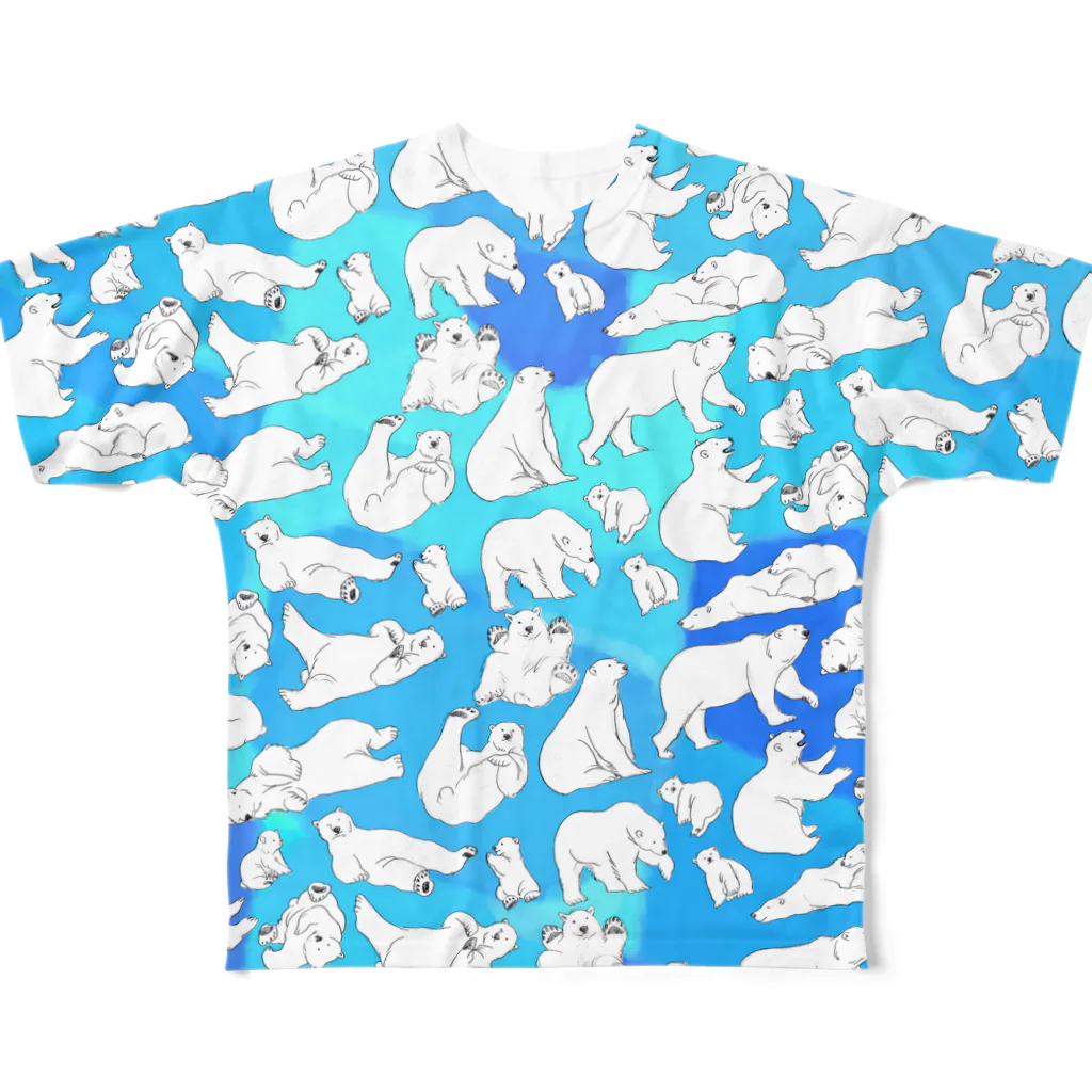 シロクマショップのしろくまたち All-Over Print T-Shirt