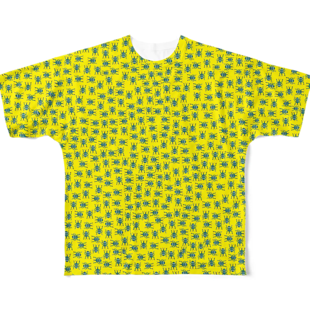 冬虫夏草洋品店&トッキータ.のホウセキゾウムシをちりばめて All-Over Print T-Shirt