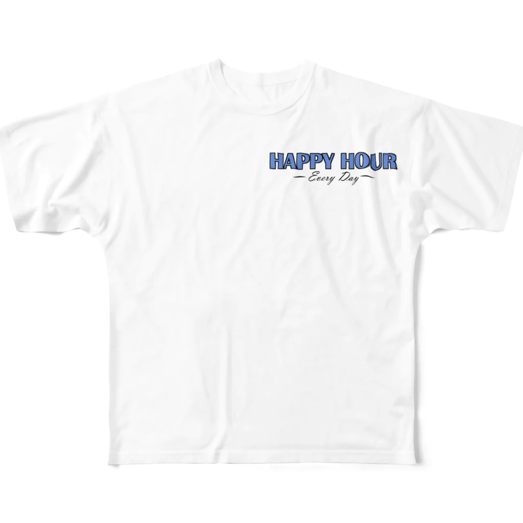 nidan-illustrationの"HAPPY HOUR"(clr) #2 フルグラフィックTシャツ