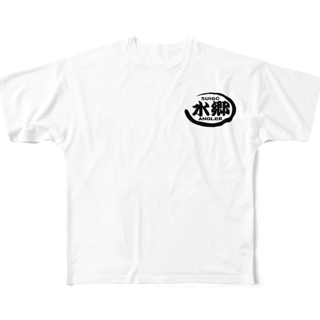 アシスト通信社の水郷アングラー　BASS フルグラフィックTシャツ