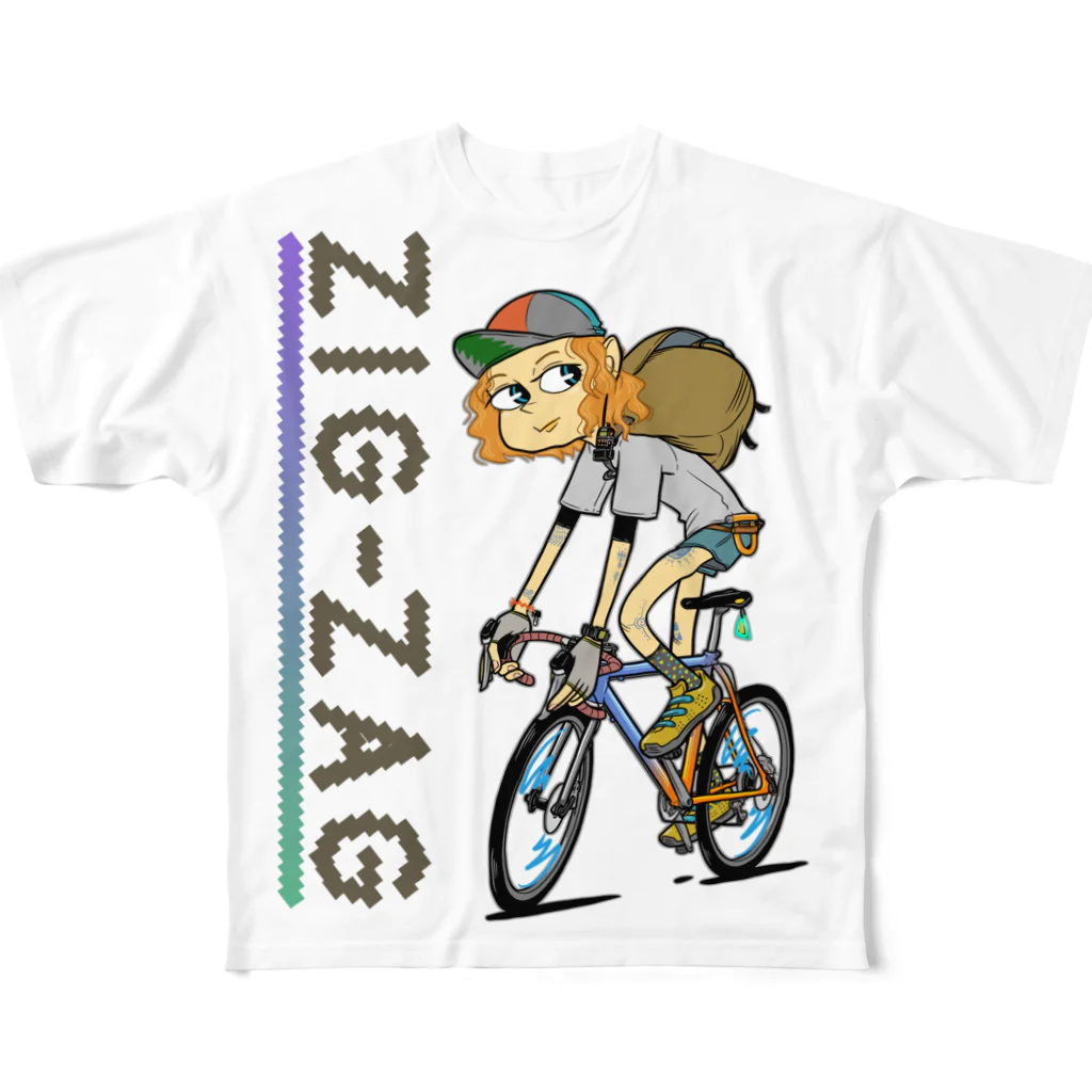 nidan-illustrationの“ZIG-ZAG” 1 フルグラフィックTシャツ