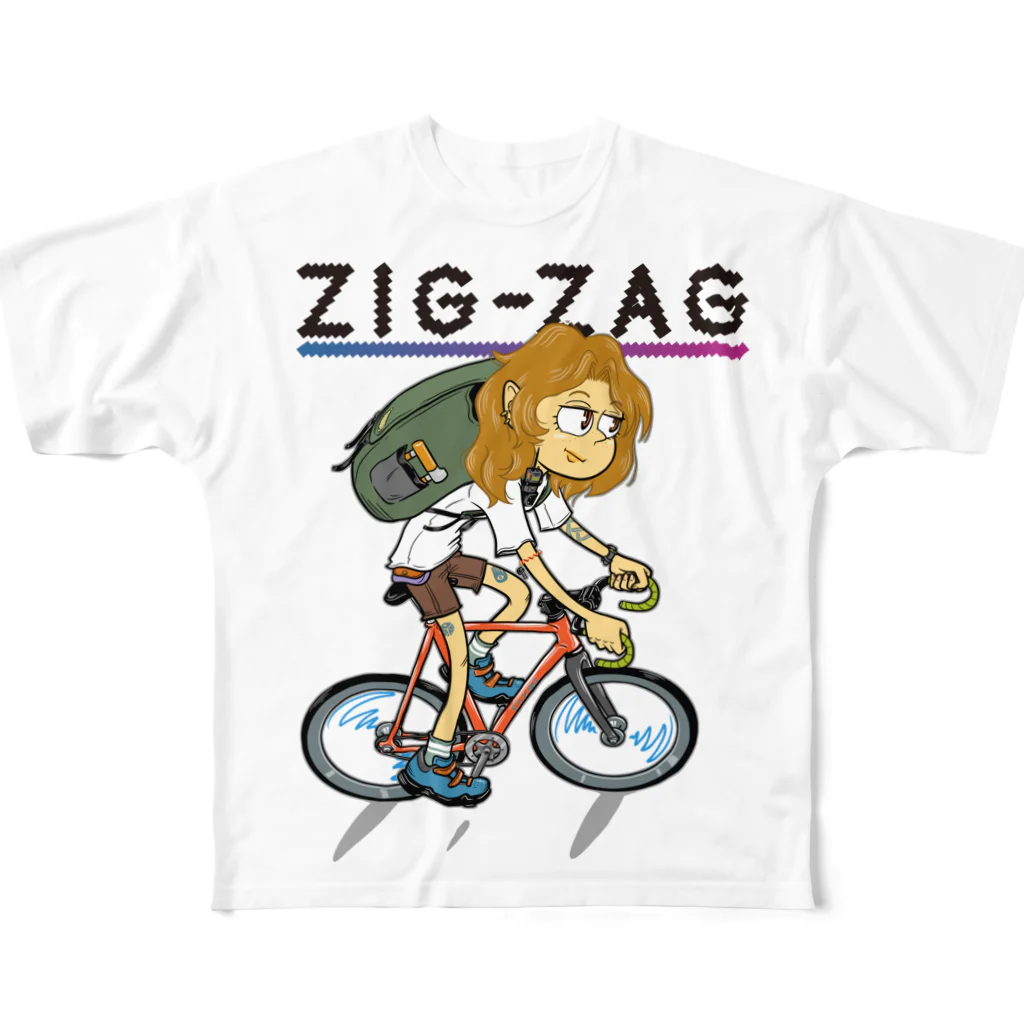 nidan-illustrationの“ZIG-ZAG” 2 フルグラフィックTシャツ