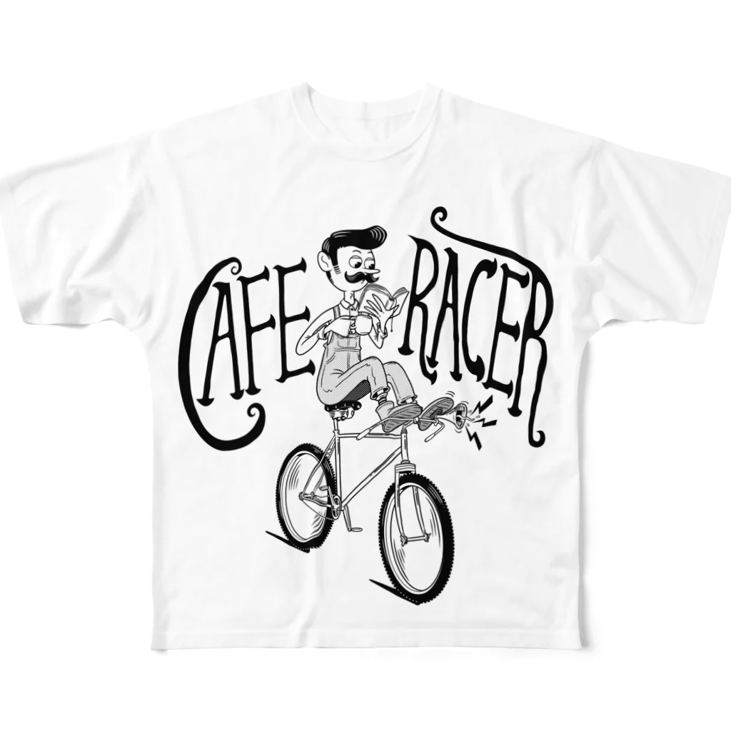 nidan-illustrationの"CAFE RACER" フルグラフィックTシャツ