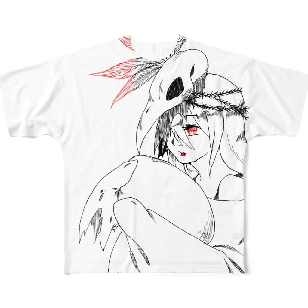 星トカゲの鳥女 All-Over Print T-Shirt