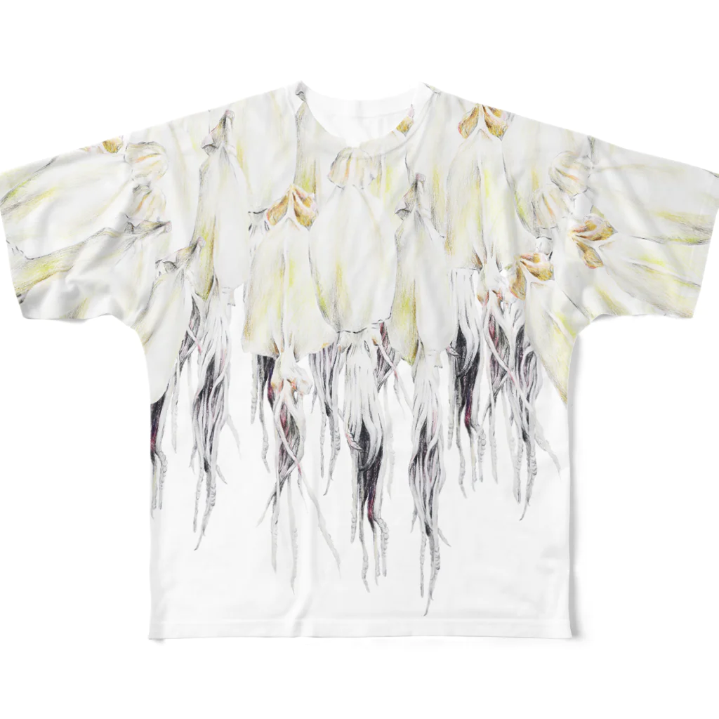 sand_ricefieldのイカ All-Over Print T-Shirt