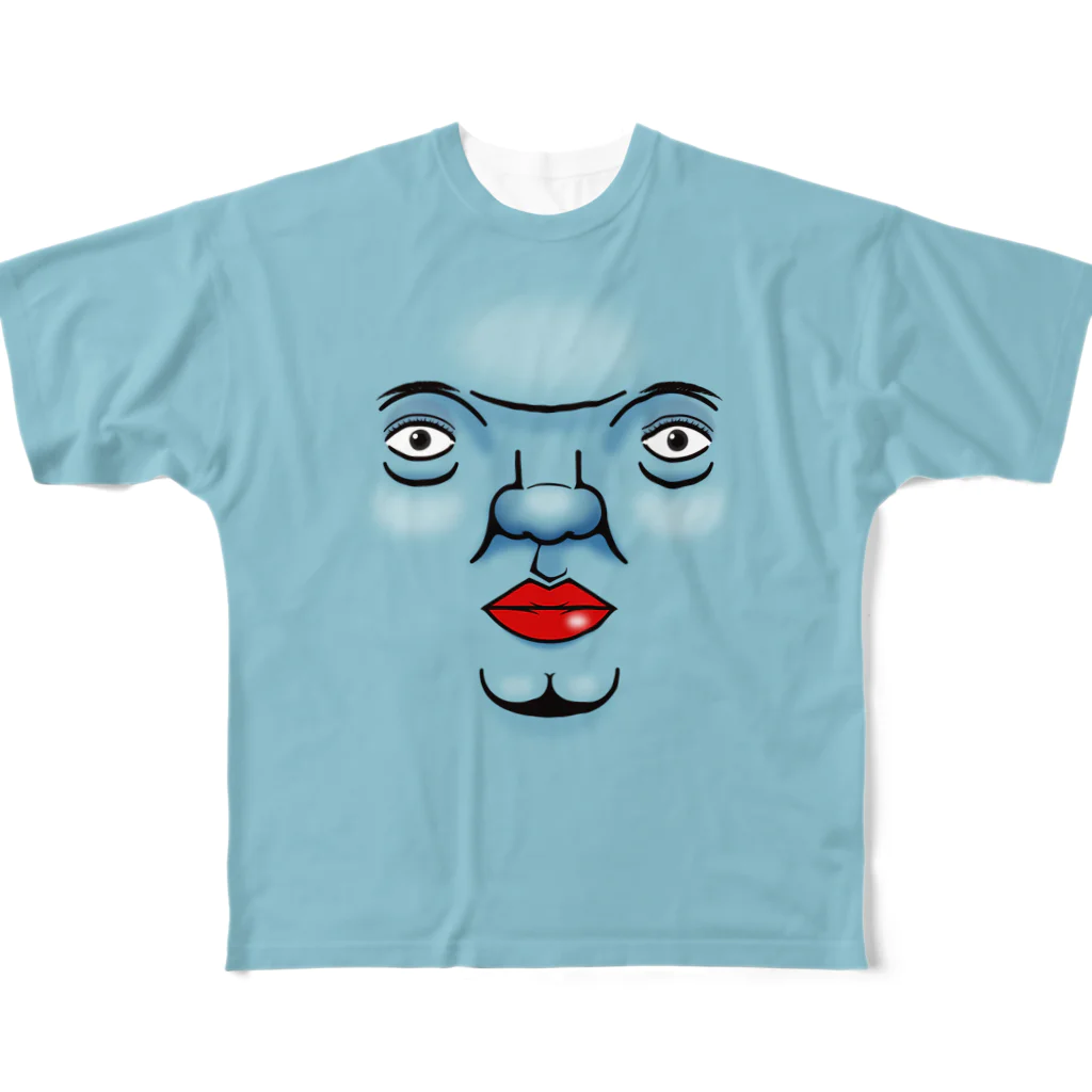 ミルキー☆ブルーSHOPのミルキー☆ブルー全面プリントTシャツ All-Over Print T-Shirt