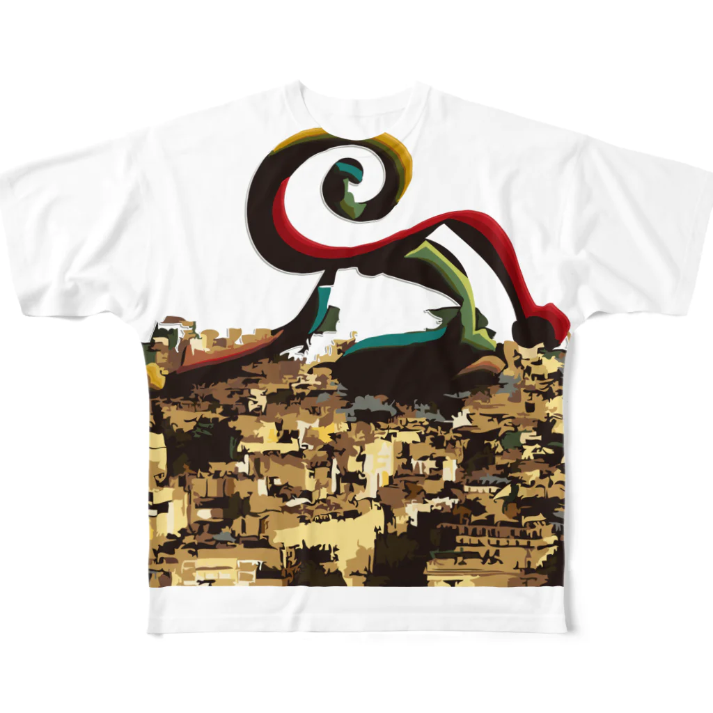 828423の黄金都市 All-Over Print T-Shirt