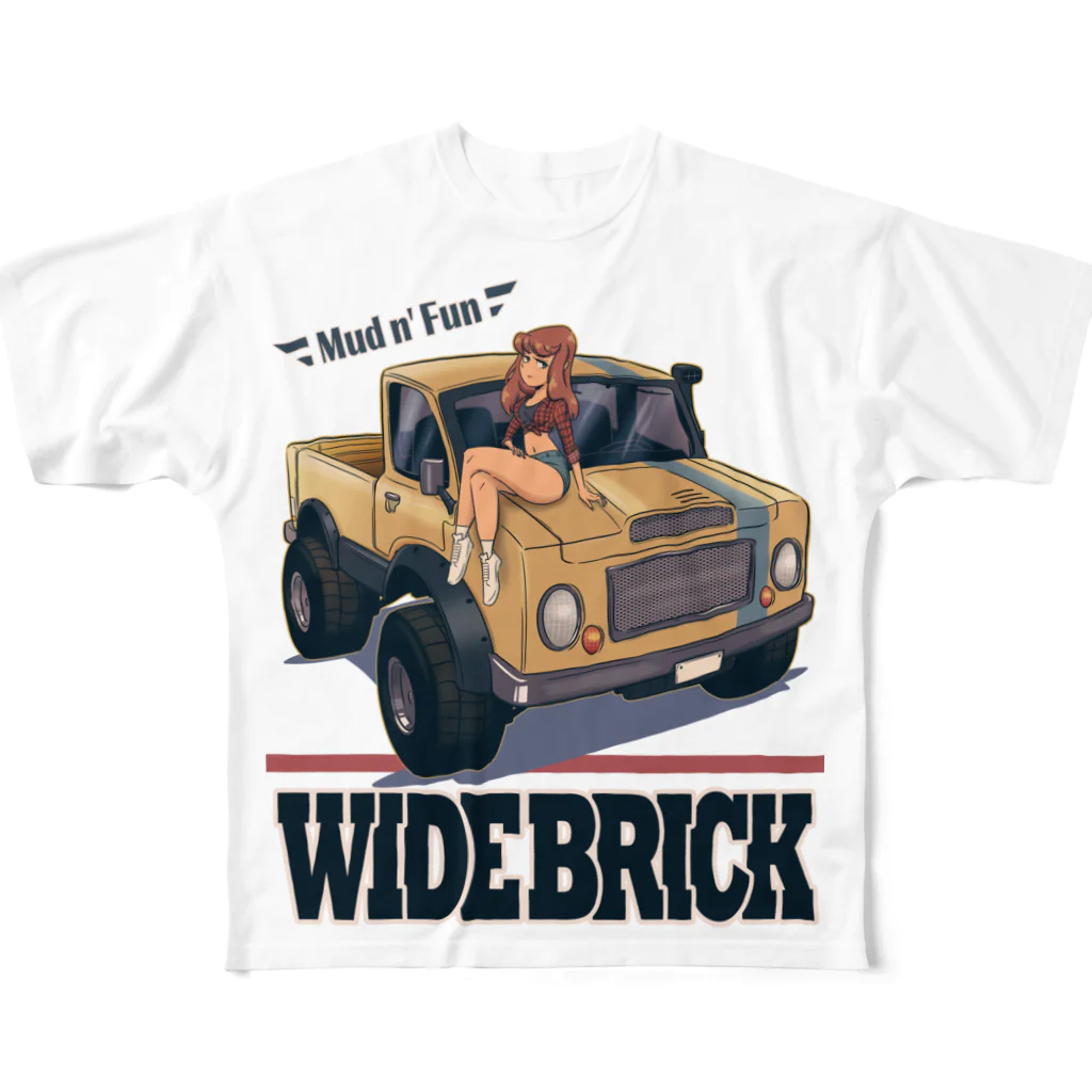 nidan-illustrationの"WIDE BRICK" フルグラフィックTシャツ