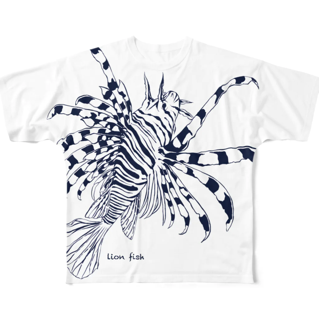 シマノカタチのミノカサゴ All-Over Print T-Shirt