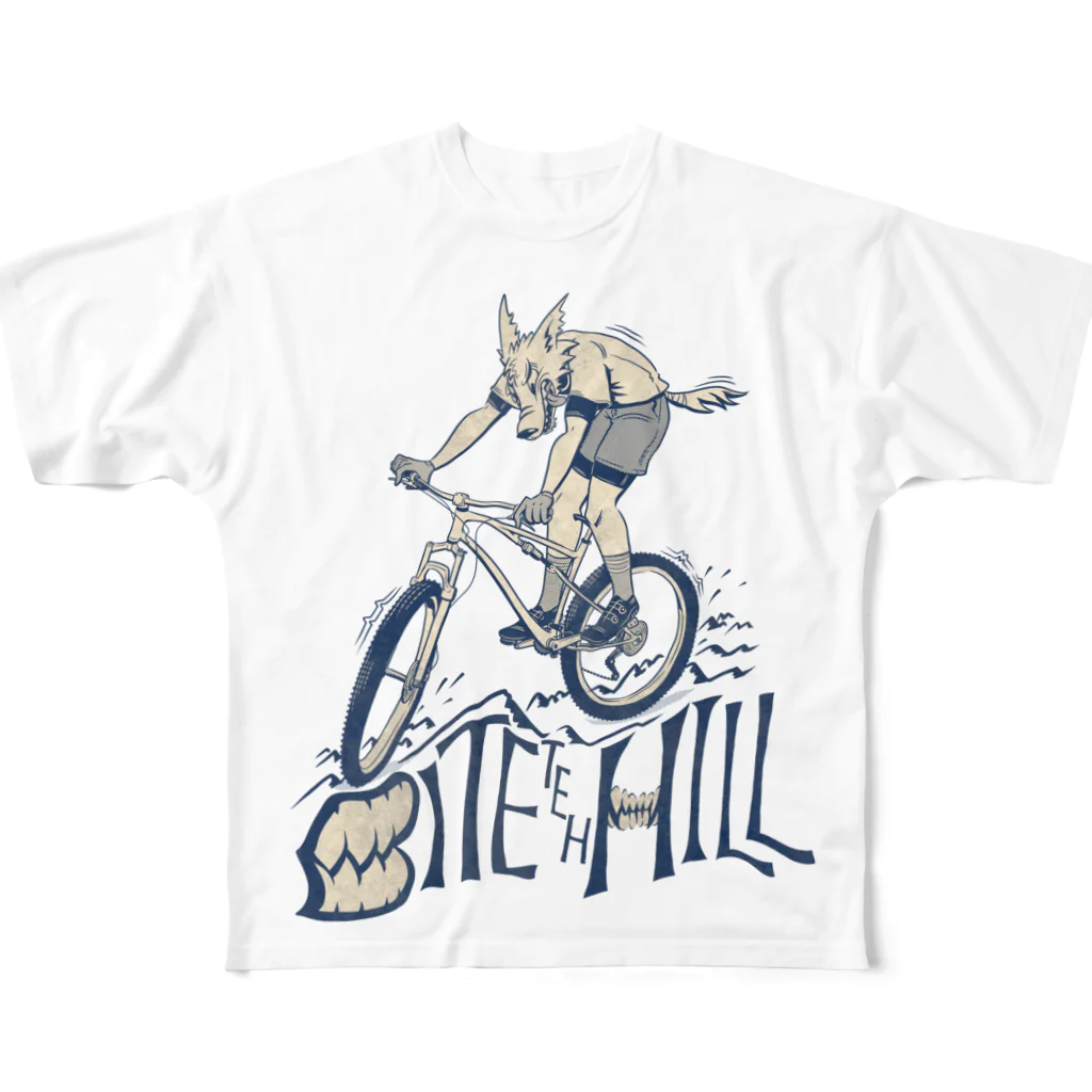 nidan-illustrationの"BITE the HILL" フルグラフィックTシャツ