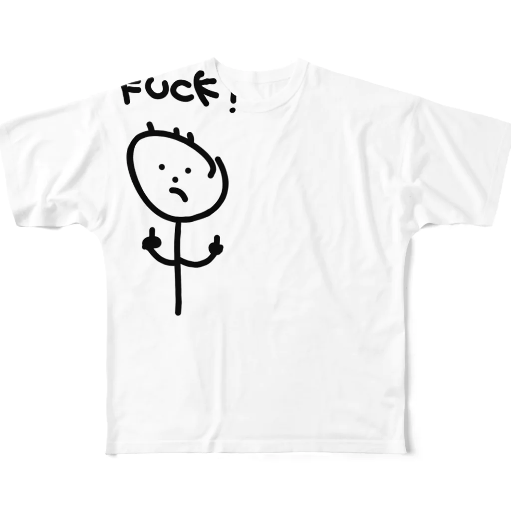 XXLのFUCK! フルグラフィックTシャツ