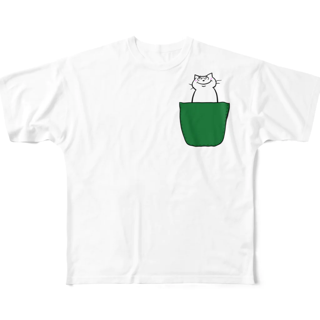 やまさきしごとにんショップのポケットからしごです フルグラフィックTシャツ