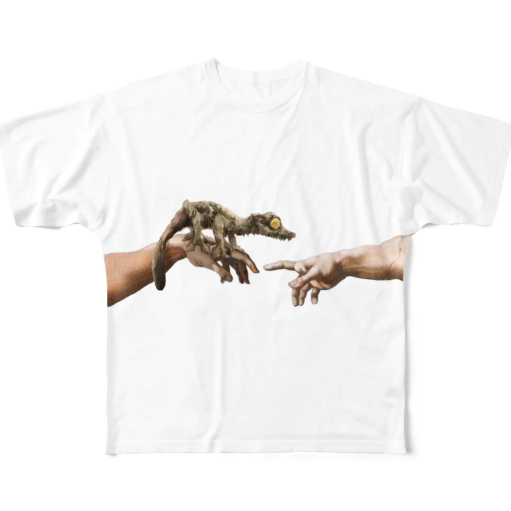 HermannStrasseのミケランジェロとフリンジヘラオヤモリ All-Over Print T-Shirt