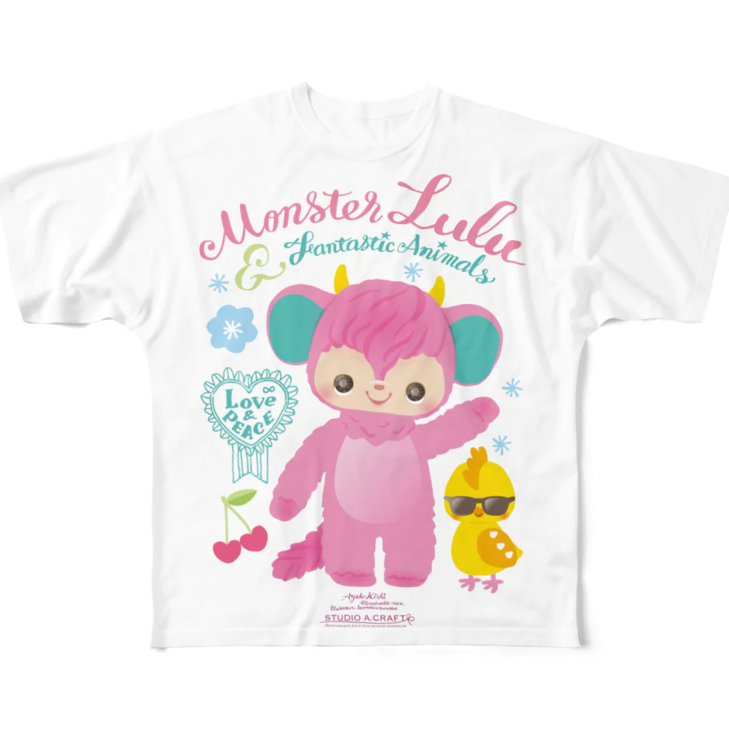 きしあやこ　Ayako KishiのMONSTER LULU フルグラフィックTシャツ