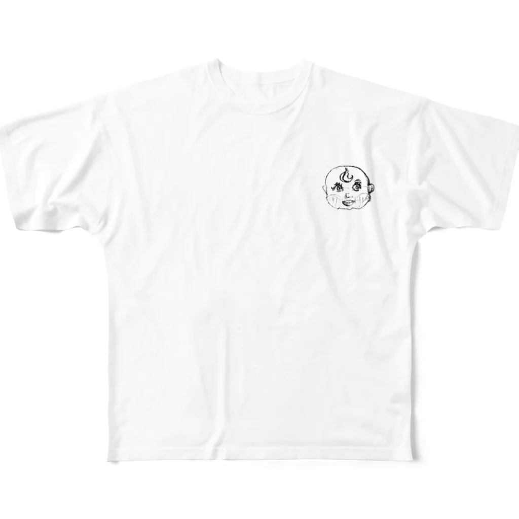 イラッシャイの赤のなかみ（オリジナル） All-Over Print T-Shirt