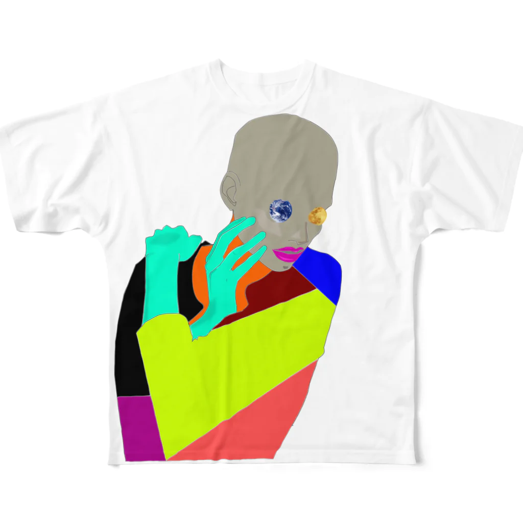 satetuの美女 All-Over Print T-Shirt