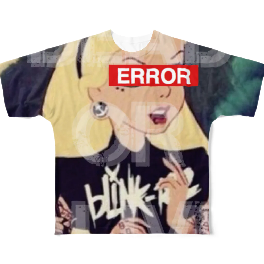 ERRORのERROR フルグラフィックTシャツ