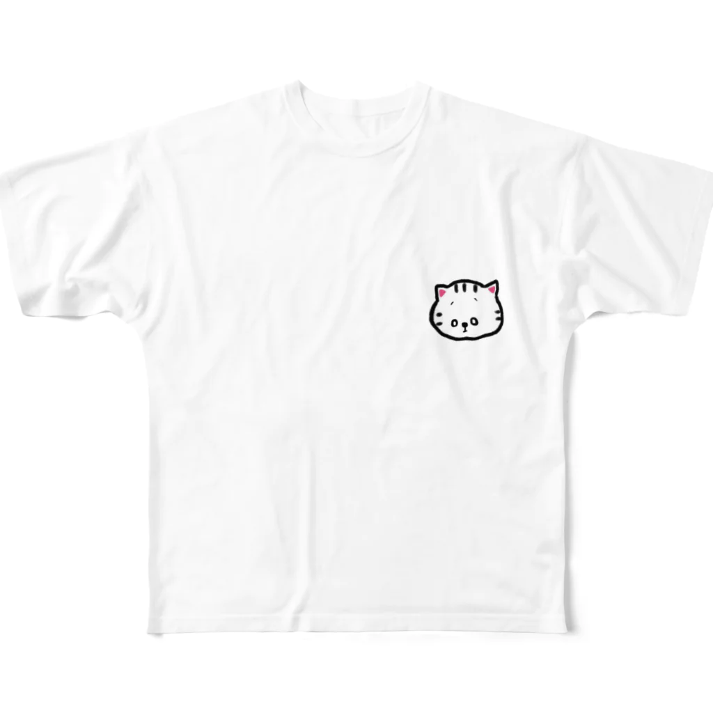 しょぼんねこのしょぼんぬこ All-Over Print T-Shirt