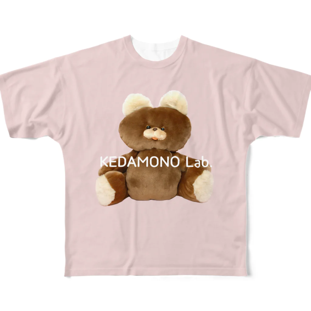 KEDAMONO Lab.のむくみちゃんPINK All-Over Print T-Shirt