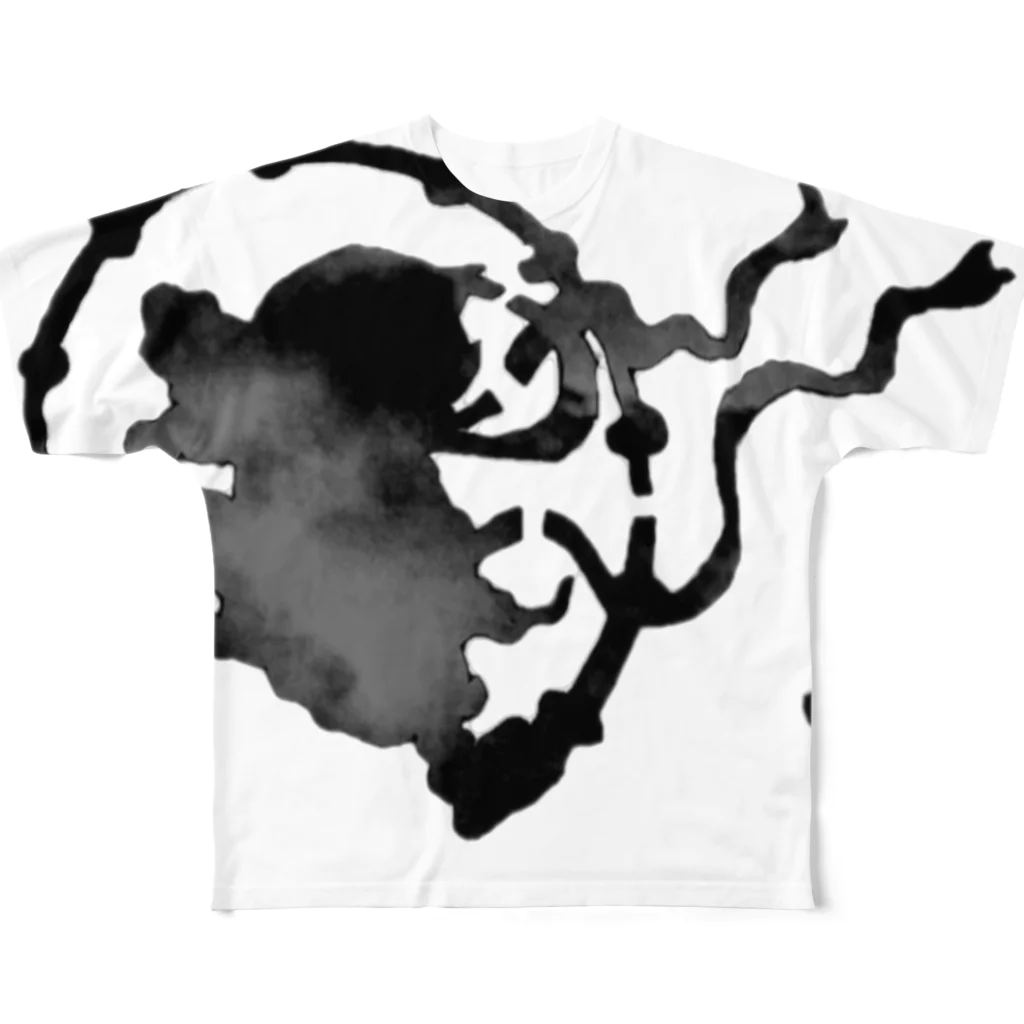 Rorschach_chの雷神 Rorschach  フルグラフィックTシャツ