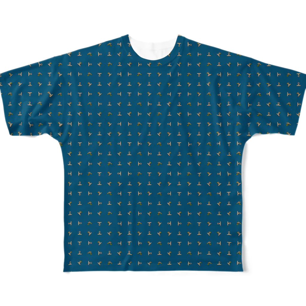 38　サンパチの目玉クリップ　ブルーA All-Over Print T-Shirt