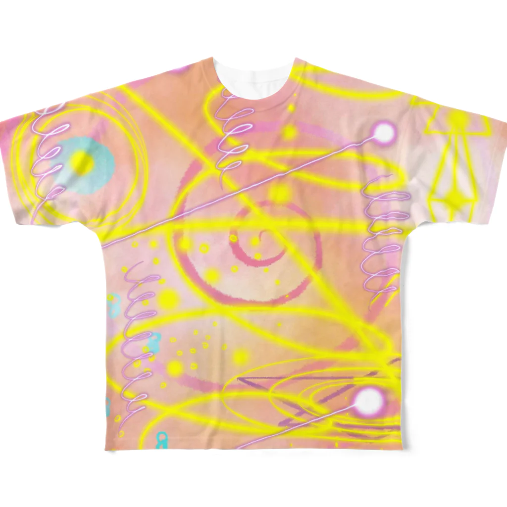namkhaショップのエネルギーアート 喜び All-Over Print T-Shirt