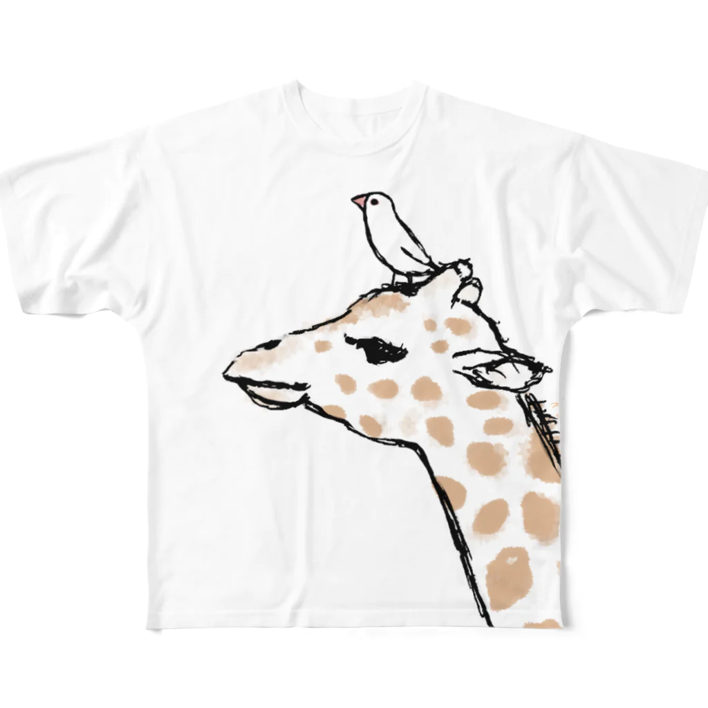 kuwakoの文鳥きりん All-Over Print T-Shirt