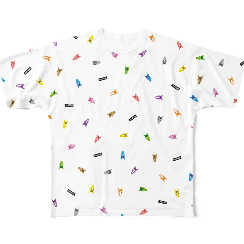UMANIACのホースフェイスパターンTシャツ All-Over Print T-Shirt