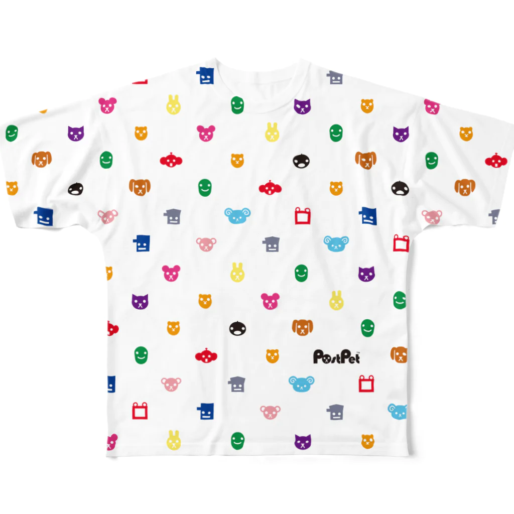 PostPet Official Shopのにじいろあいこんず All-Over Print T-Shirt