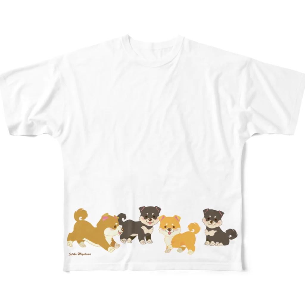 WON CHANCE ワンチャンスの柴犬くんC (みやかわさとこ） フルグラフィックTシャツ