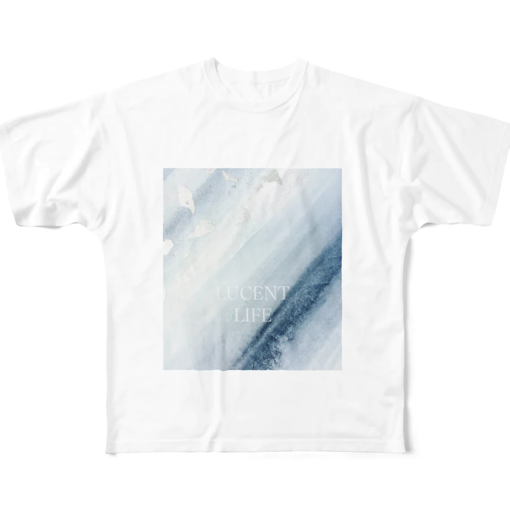 LUCENT LIFEのSumi - Silver leaf All-Over Print T-Shirt